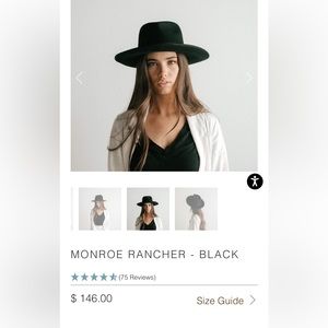 Gigi Pip Black Rancher Hat